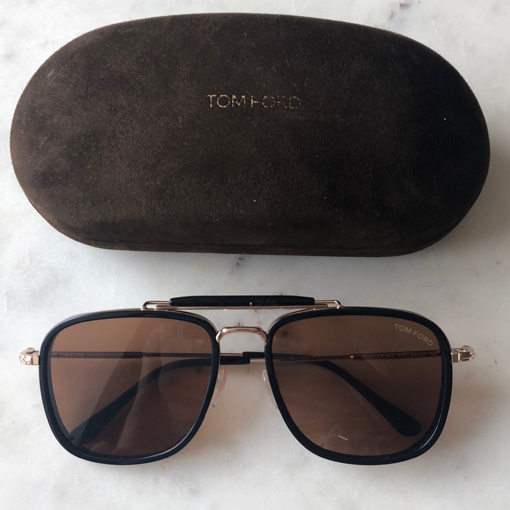 TOM FORD Men's Huck Metal Aviator Sunglasses